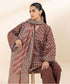 Women's Unstitched Light Khaddar Beige Printed 2 Piece Suit